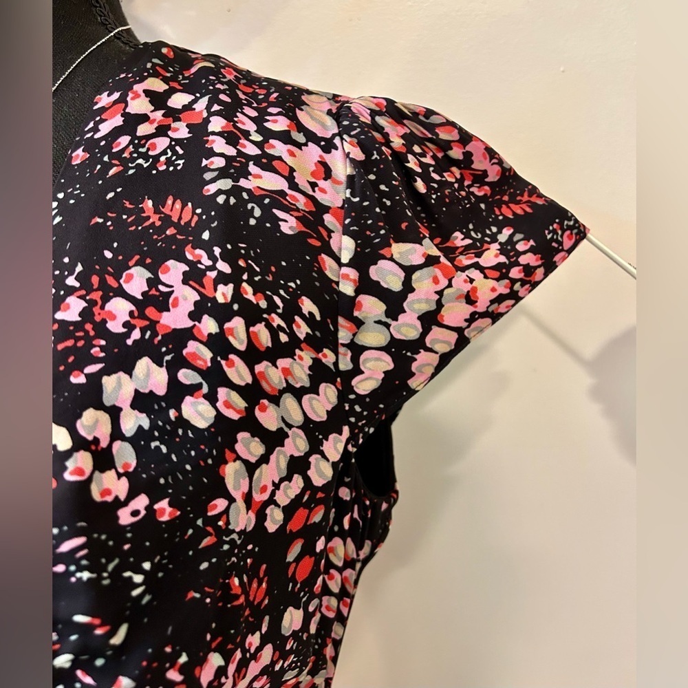 Reiss Amira Animal Print Fitted Midi Dress Size US 10/UK 14 - Picture 7 of 16